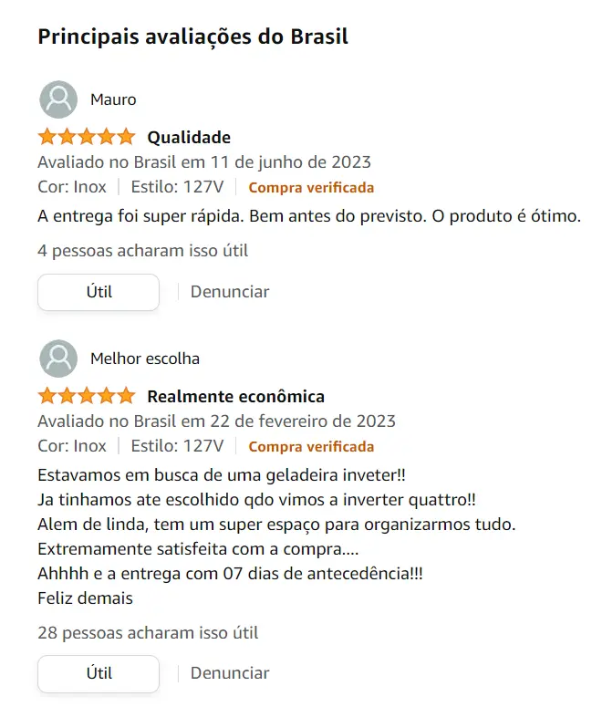 Depoimentos de clientes sobre as geladeiras midea