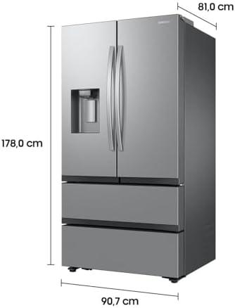  Geladeira Samsung French Door RF26 com All Around Cooling™ com Dispenser de Água e Gelo 550L Inox - 110V 